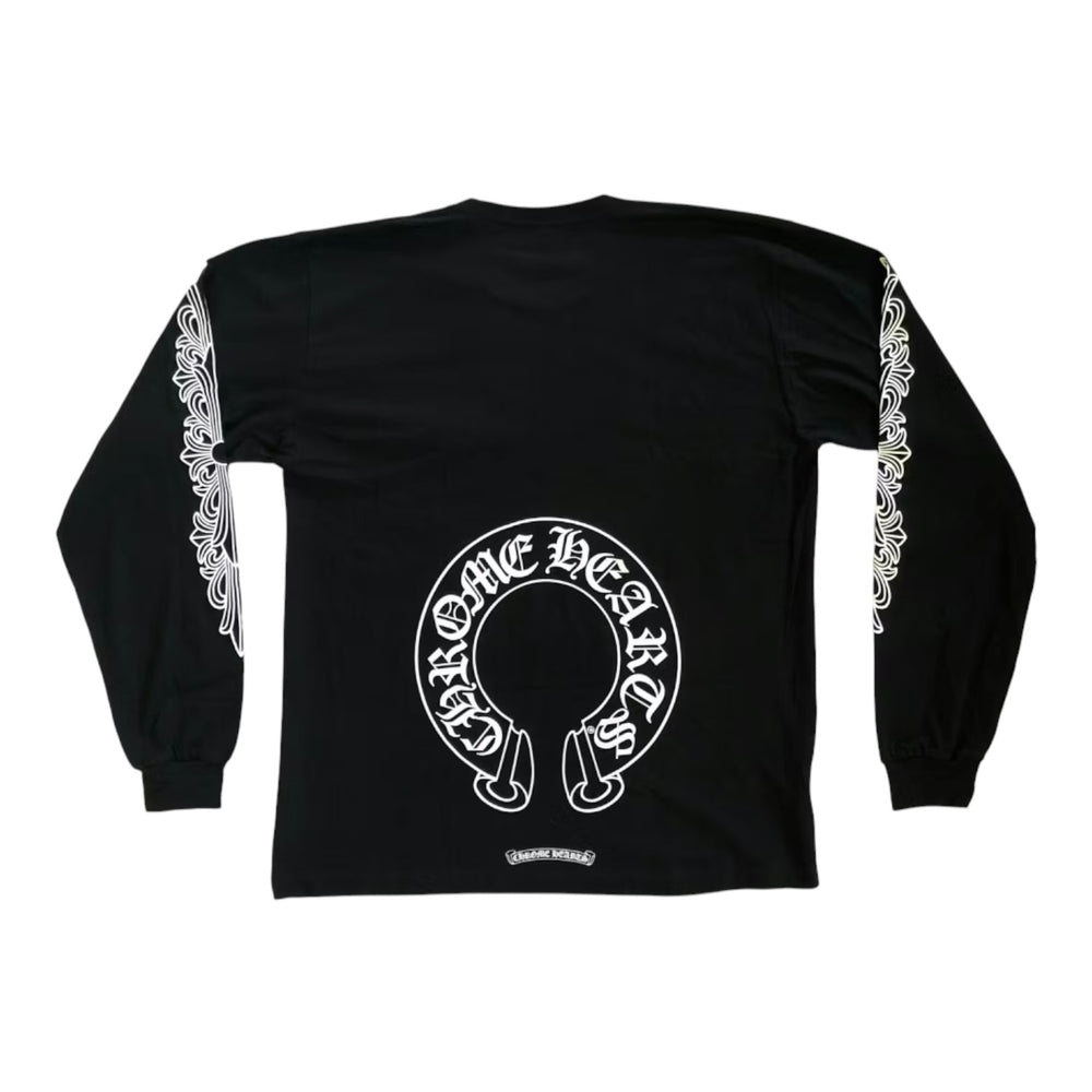 Chrome Hearts Horseshoe Long Sleeve T-Shirt Black | NEW | AGLR LLC
