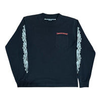 Chrome Hearts Checker Mouth Long Sleeve Pocket Tee Black |Gently Used | AGLR LLC