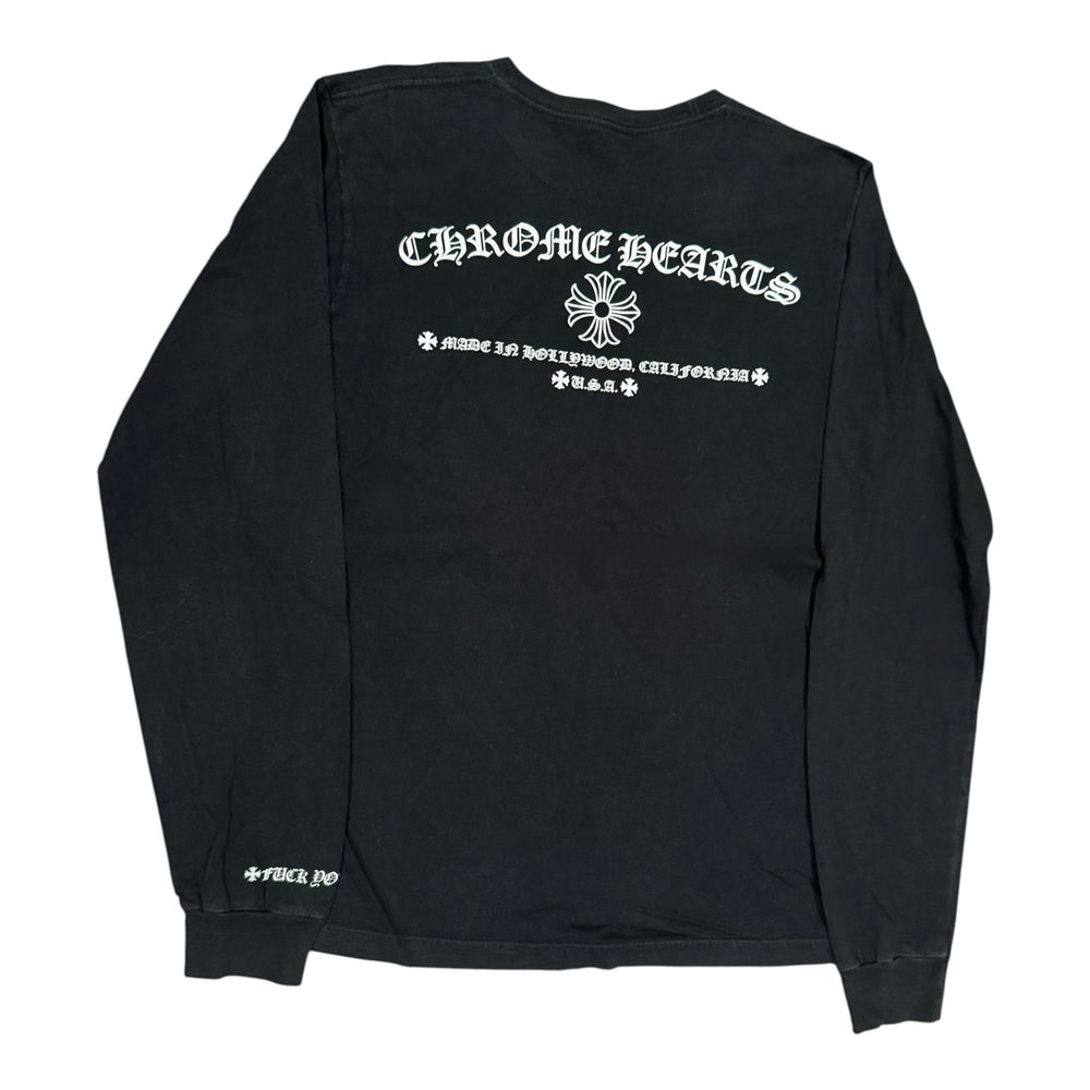 Chrome Hearts Made in Hollywood Plus Cross L/S Pocket Tee Black | Gently Used | AGLR LLC