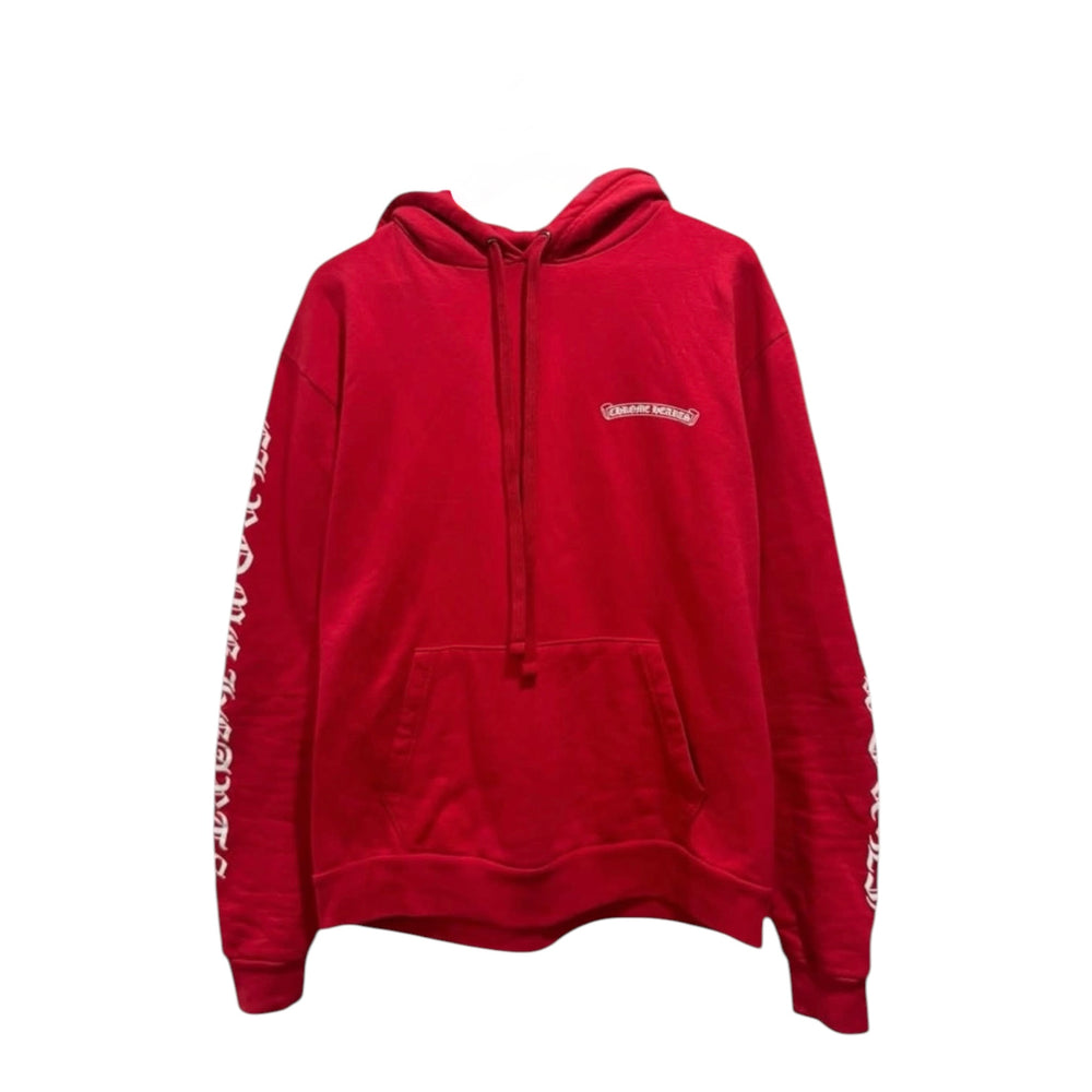 Chrome Hearts Scroll Script Pullover Hoodie Red | Gently Used | AGLR LLC