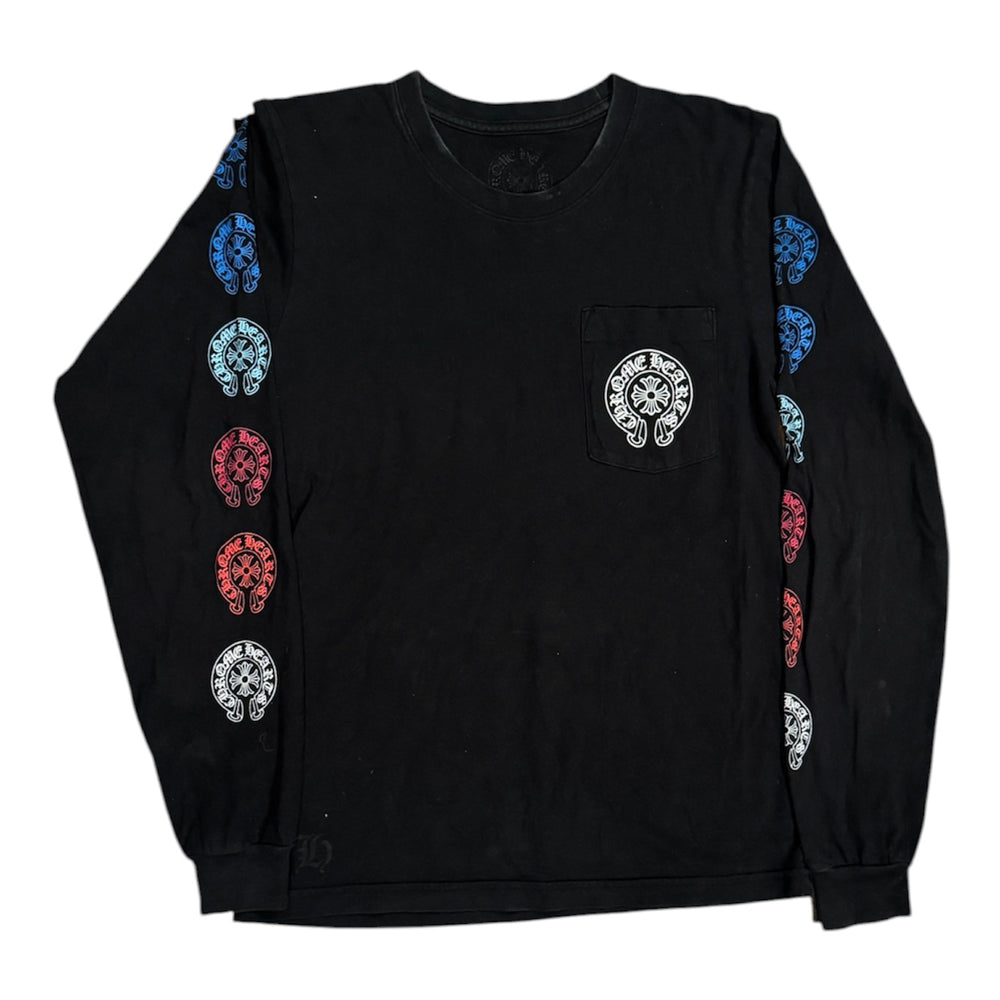 Chrome Hearts Multicolor Horseshoe Long Sleeve T-Shirt Black | Used | AGLR LLC