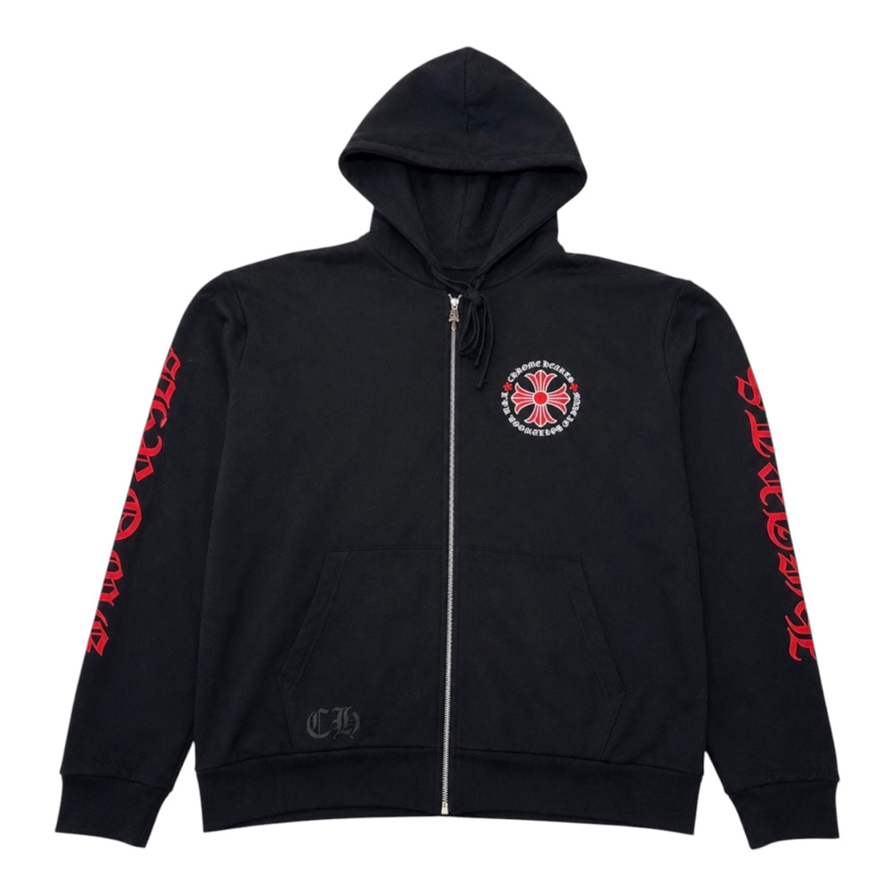 Chrome Hearts Made In Hollywood Plus Cross Zip Up Hoodie - Large