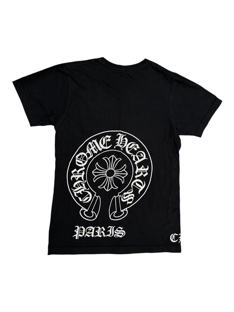 Chrome Hearts Paris Exclusive Horseshoe Pocket Tee Black | Used | AGLR LLC