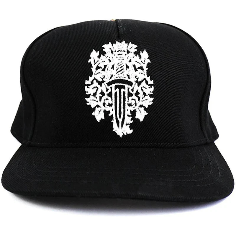 Chrome Hearts Dagger Denim Baseball Hat Black White | New | AGLR LLC
