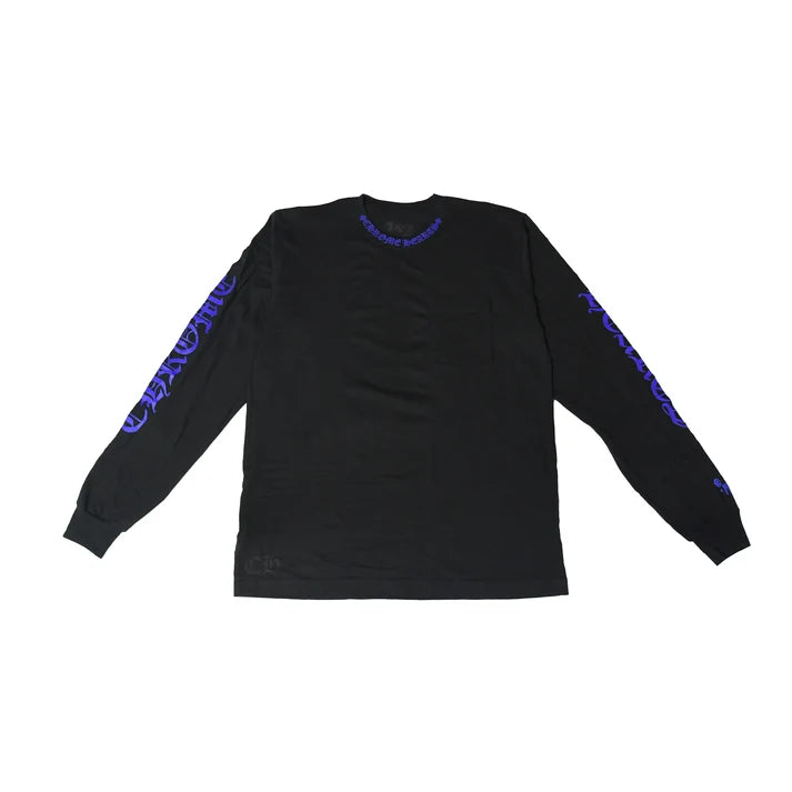 Chrome Hearts Neck Logo L/S Pocket Tee Black/Purple | New | AGLR LLC