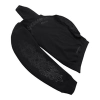 Chrome Hearts Black Pullover Horseshoe Floral Hoodie | NEW | AGLRLLC