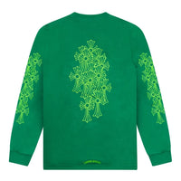 Chrome Hearts Cemetery Cross L/S Pocket Tee Kelly Green/Glo Green | New | AGLR LLC