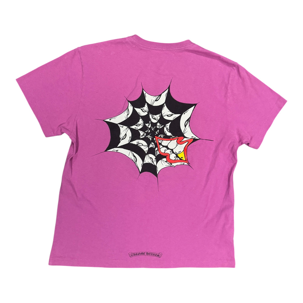 Chrome Hearts Spider Web Mouth Pocket Tee Pink | Gently Used | AGLR LLC