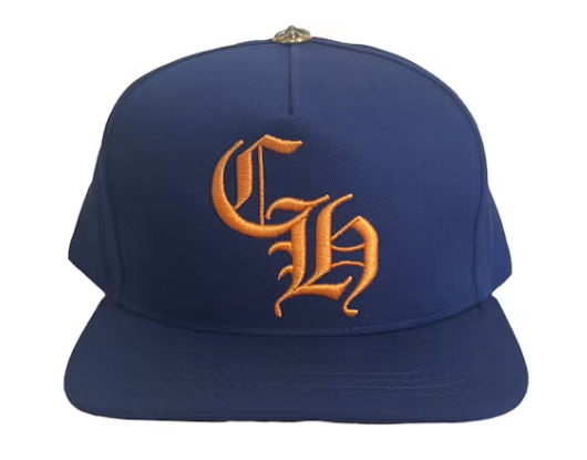 Chrome Hearts CH Logo Baseball Hat Blue/Gold | New | AGLR LLC