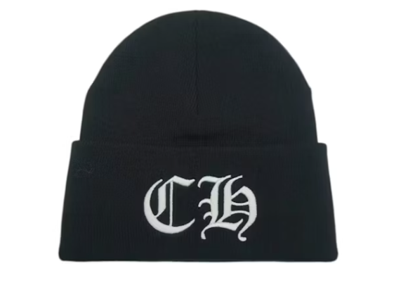 Chrome Hearts CH Logo Beanie Black/White | New | AGLR LLC
