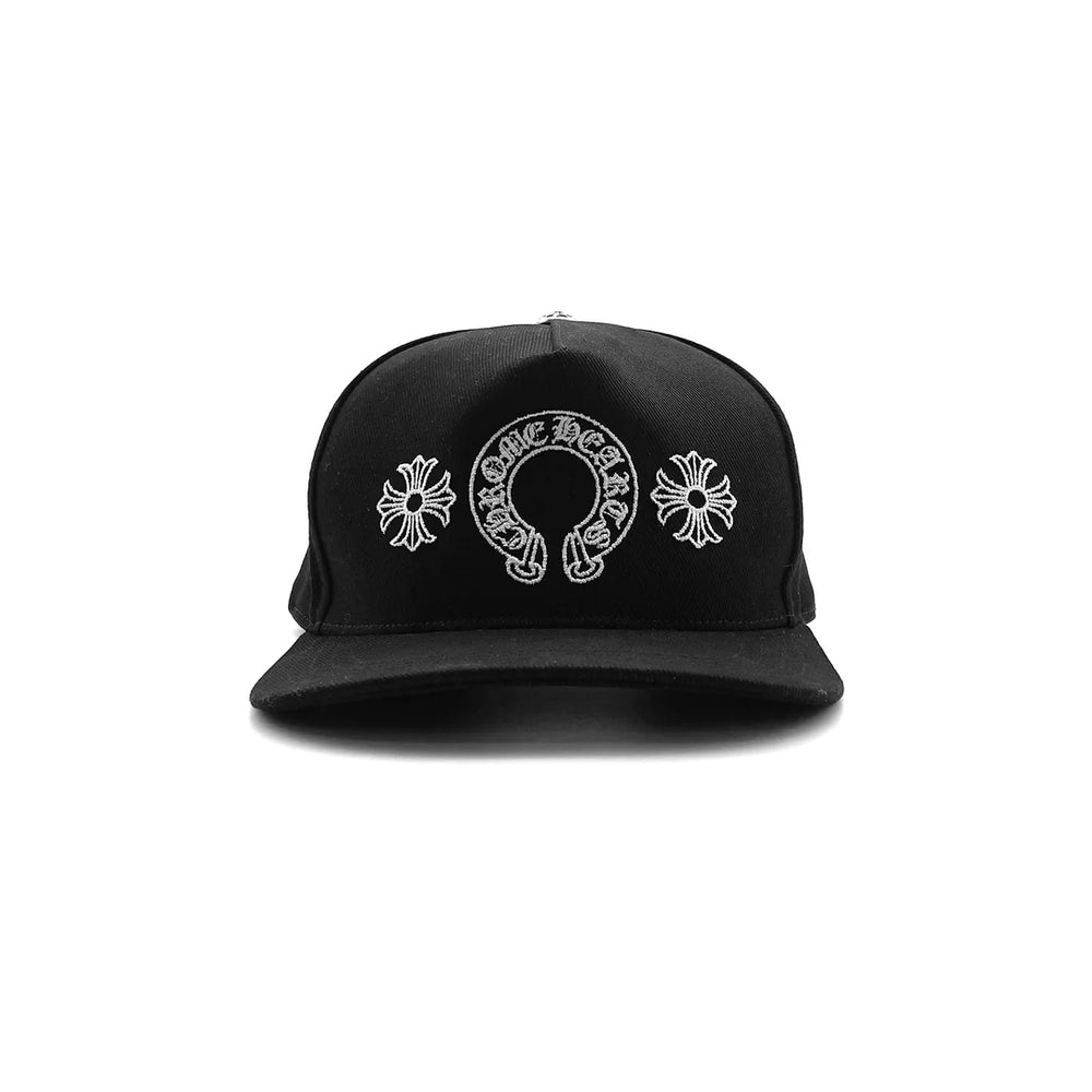 Chrome Hearts Horseshoe Logo Trucker Hat Black/White | New | AGLR LLC