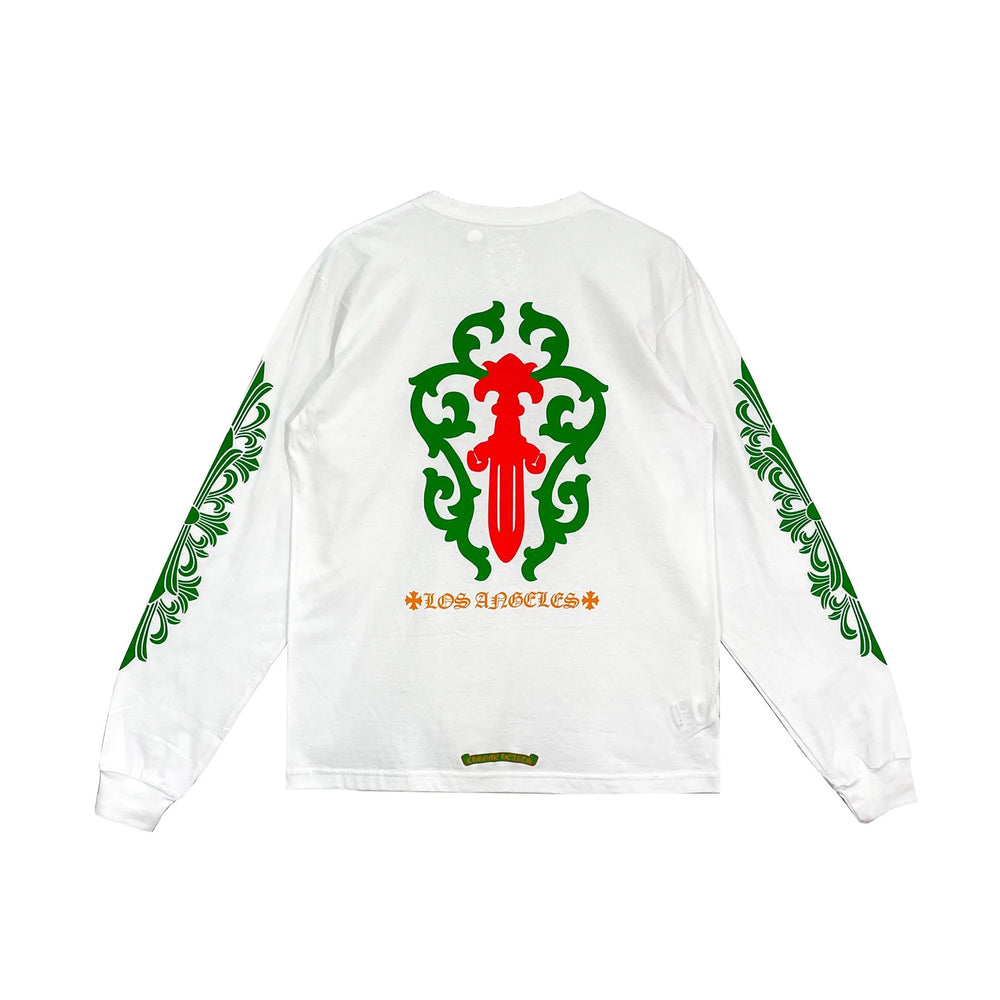 Chrome Hearts Los Angeles Exclusive Dagger L/S Pocket Tee White/Green | New | AGLR LLC