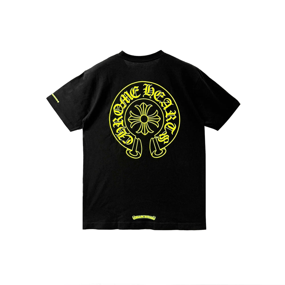 Chrome Hearts Horseshoe Logo T-Shirt Black/Neon Yellow | New | AGLR LLC