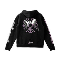 Chrome Hearts Deadly Doll Cross Crewneck Sweatshirt Black/Pink | New | AGLR LLC