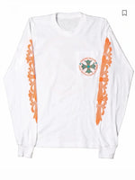 Chrome Hearts Made in Hollywood Plus Cross L/S Tee White/Orange | New | AGLR LLC