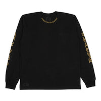 Chrome Hearts Neck Logo L/S Pocket Tee Black/Gold | New | AGLR LLC