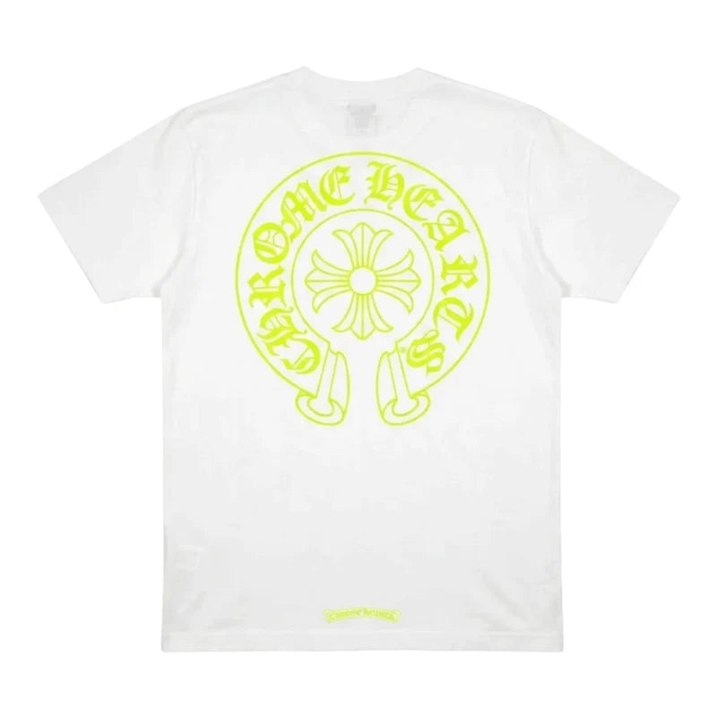 Chrome Hearts Horseshoe Logo T-Shirt White/Neon Yellow | New | AGLR LLC