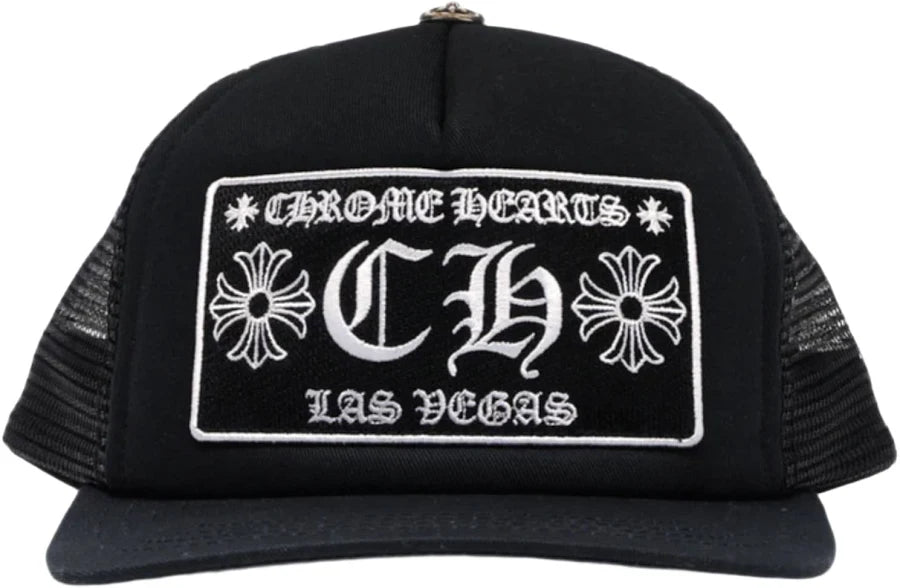 Chrome Hearts CH Las Vegas Trucker Hat Black | New | AGLR LLC
